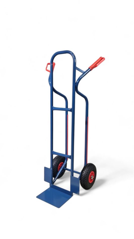 FRAMI 207.058-L Crate trolley 250 kg load capacity with sliding strips on pneumatic tire wheels