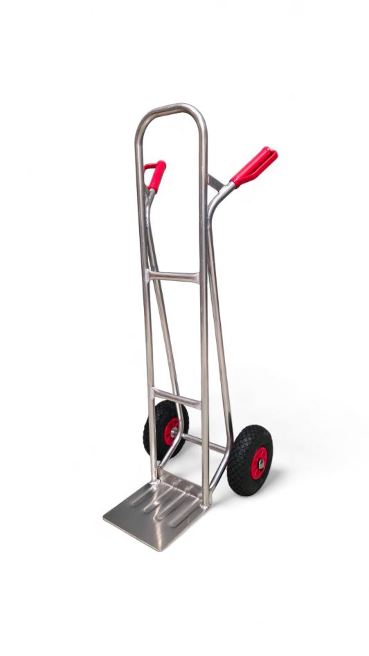 FRAMI 208.011-L Aluminum crate trolley 150 kg load capacity on pneumatic tire wheels