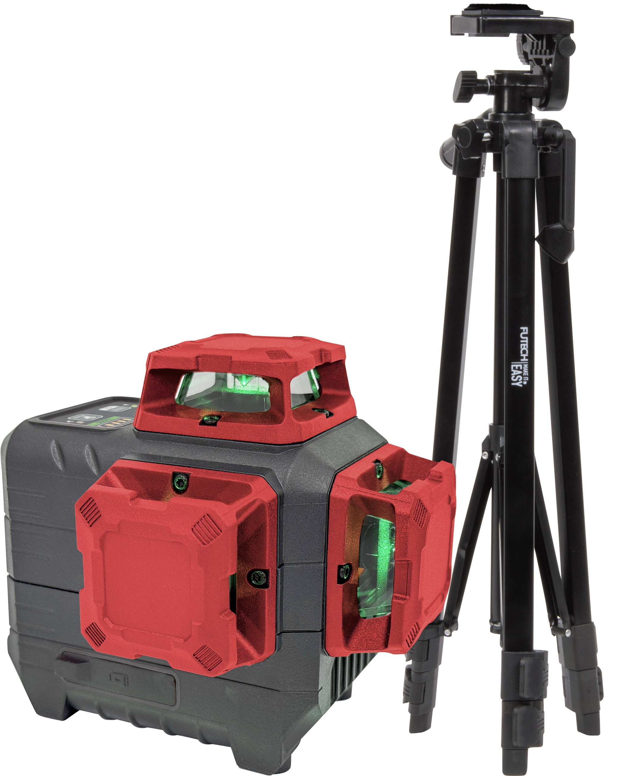 Futech LL6205-S Battery Laser Set Green 3x 360 7.4V Battery and USB-C + Tripod