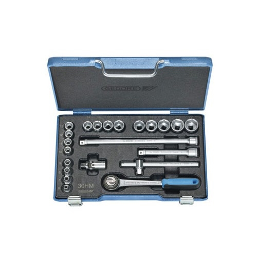 Gedore 6235470 30 HMU-10 Socket set 3/8" Metric 22 pcs 6-sided 6-22 mm
