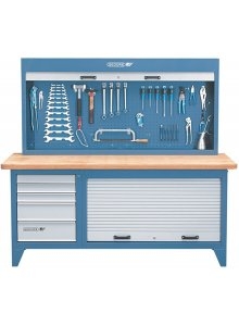 Gedore 6618210 BR 1500 LH Workbench, folding box and hook assortment