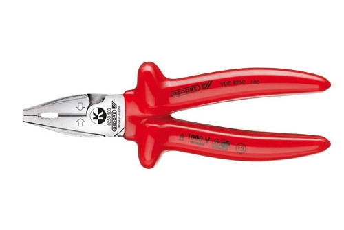 Gedore 6720090 VDE 8250-180 VDE Combination Pliers POWER with dipping insulation 180mm