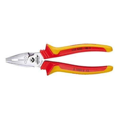 Gedore 1550969 VDE 8250-200 H VDE Combination Pliers POWER with sleeve insulation 200mm