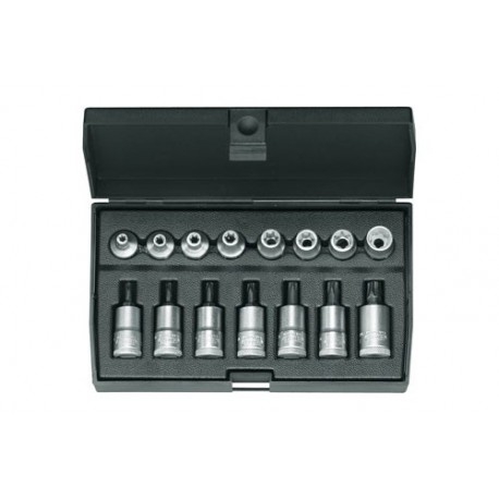 Gedore 1509942 ITX 30 TX-015 Screwdriver Bit Socket set 3/8" 15 pcs TORX