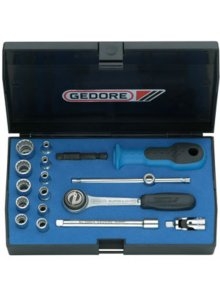 Gedore 1815652 D 20 EMU-3 Socket set 1/4" Metric 17 pcs UD-Profile 4-13 mm