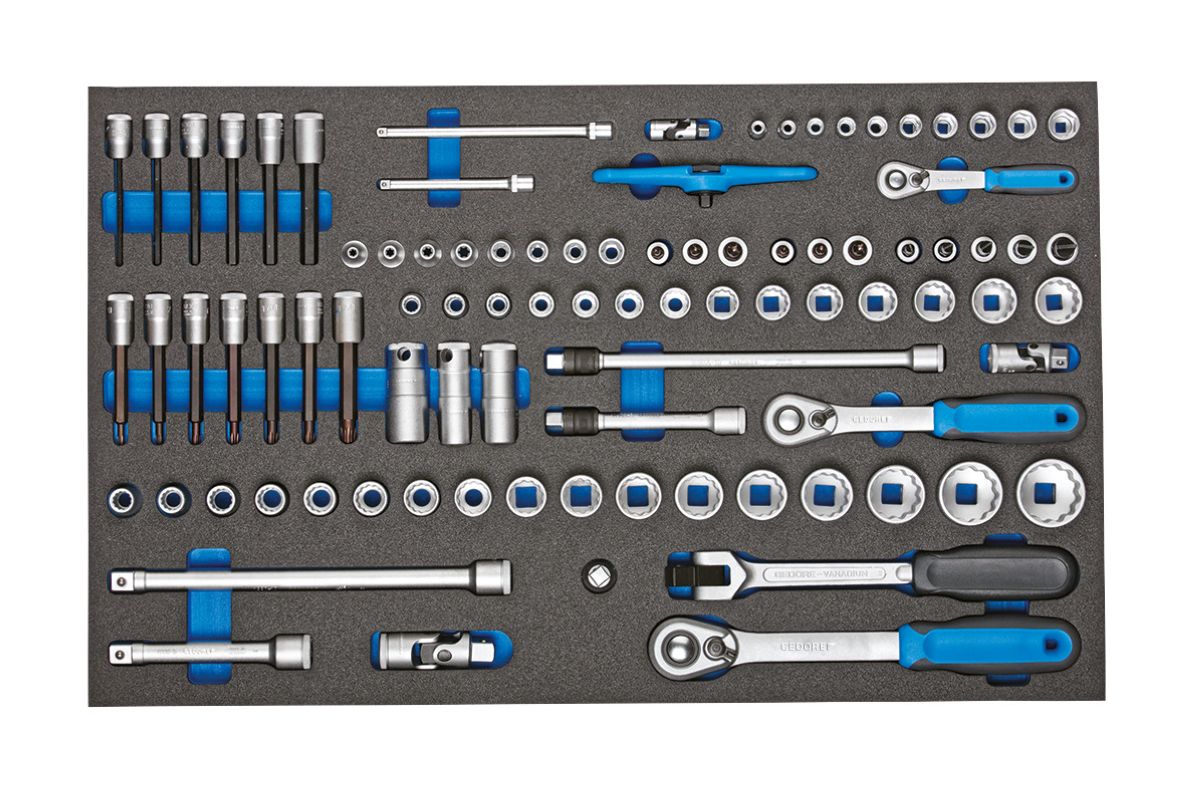 Gedore 2016257 2005 CT4-U-20 Socket set 89-piece 1/2' - 1/4" - 3/8" 89-piece