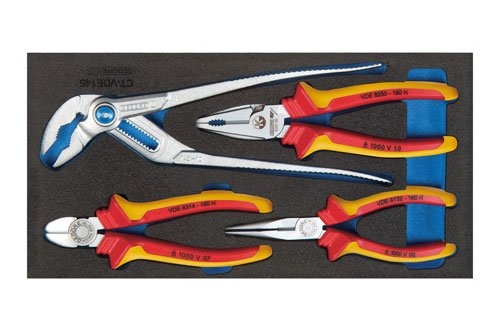 Gedore 2309033 1500 CT1-VDE 142 Pliers set in CT module 4 pcs.