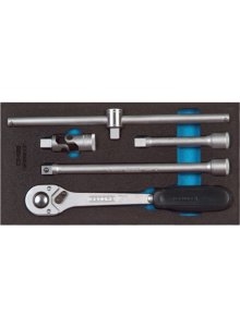 Gedore 2309106 1500 CT1-1993 T Check-Tool insert with assortment of socket bit accessories 5 pcs.