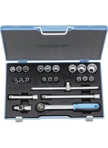 Gedore 2545837 19 EMU-20 Socket set 1/2" Metric 23 pcs 8-32 mm