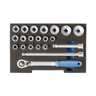 Gedore 2836009 1100 CT1-19 Socket set 1/2" inlay for L-Boxx 136, 21-piece
