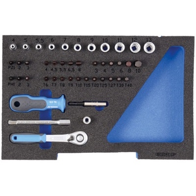 Gedore 2835886 1100 CT1-20 Socket set for L-Boxx 136, 44 pieces