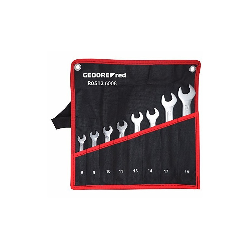Gedore RED 3301081 R05126008 Spanner Set in Roll Case 8 pcs. Metric