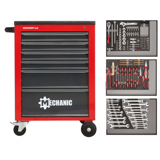 Gedore RED 3301673 R21560004 Tool trolley MECHANIC 129-piece