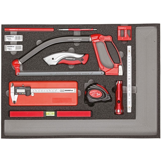 Gedore RED 3301685 R22350004 Measuring and Cutting Tool Set 30-Piece