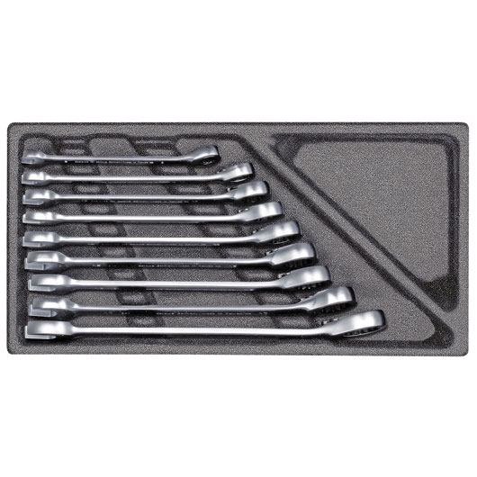 Gedore RED 3301701 R22150002 Ring ratchet socket spanner set 9-parts