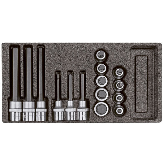 Gedore RED 3301710 R22150011 Screwdriver Bit Socket Set 1/2" 15-Piece