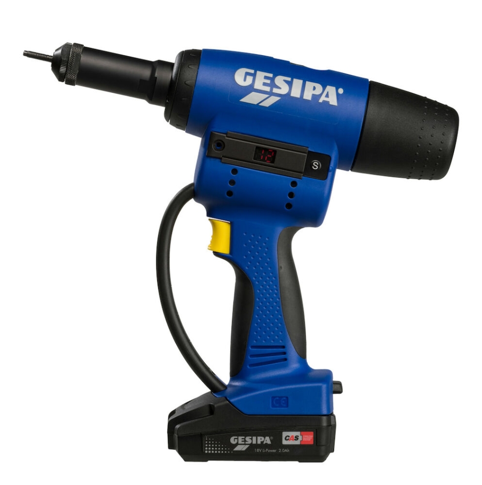Gesipa 211679676 Firebird Pro Gold CAS Accu Blind Riveter 18V 2.0Ah Li-Ion in case