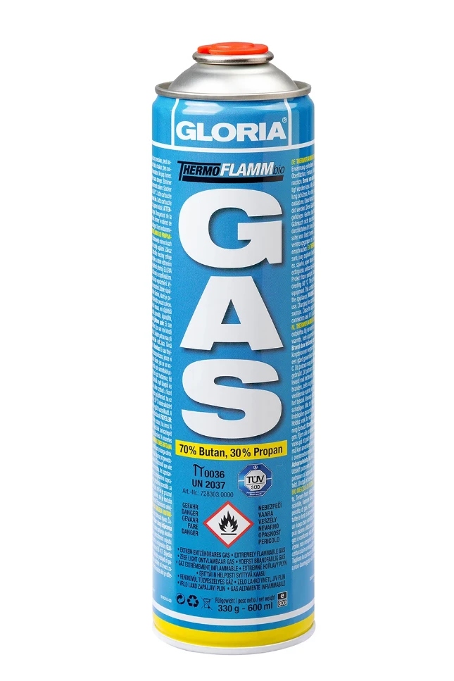 Gloria GLO021680 Thermoflamm Gas cartridge 70% butane 30% propane 600ml/330gr