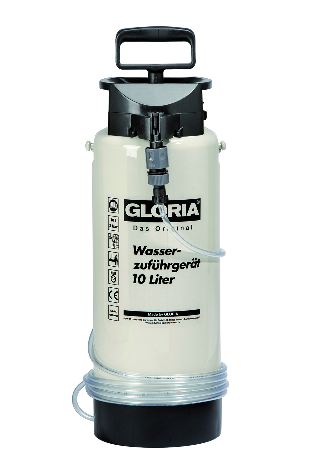 Gloria 001215.0000 Type 10 Water feeder 10L plastic tank incl. 4 m hose