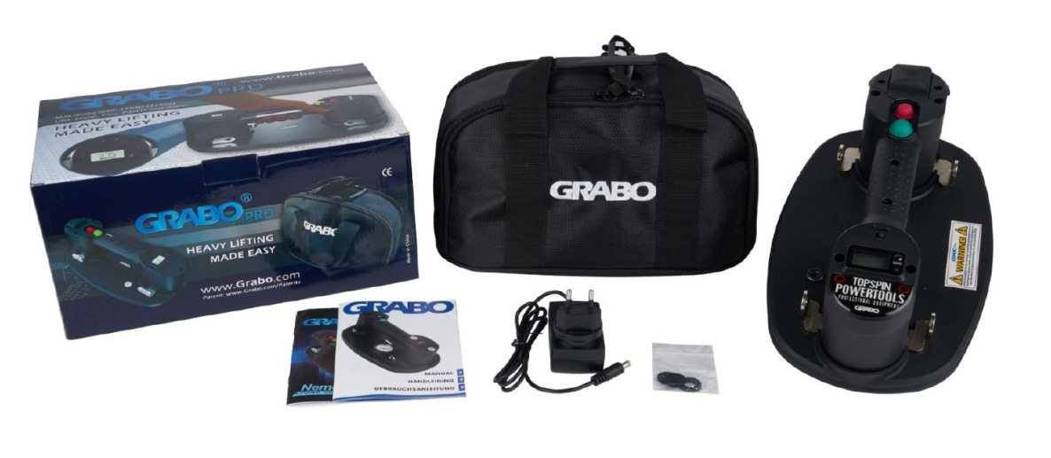 Grabo 11000 Pro Accu Vacuum Lifter with 14.8V 2.6Ah Battery and Charger in a Bag