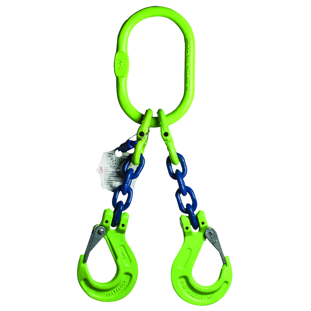 DELTA YE.10.2SK.13.050 Chain Length 2-Jump 5 Meters, Valve Hook, 9.5 Tons