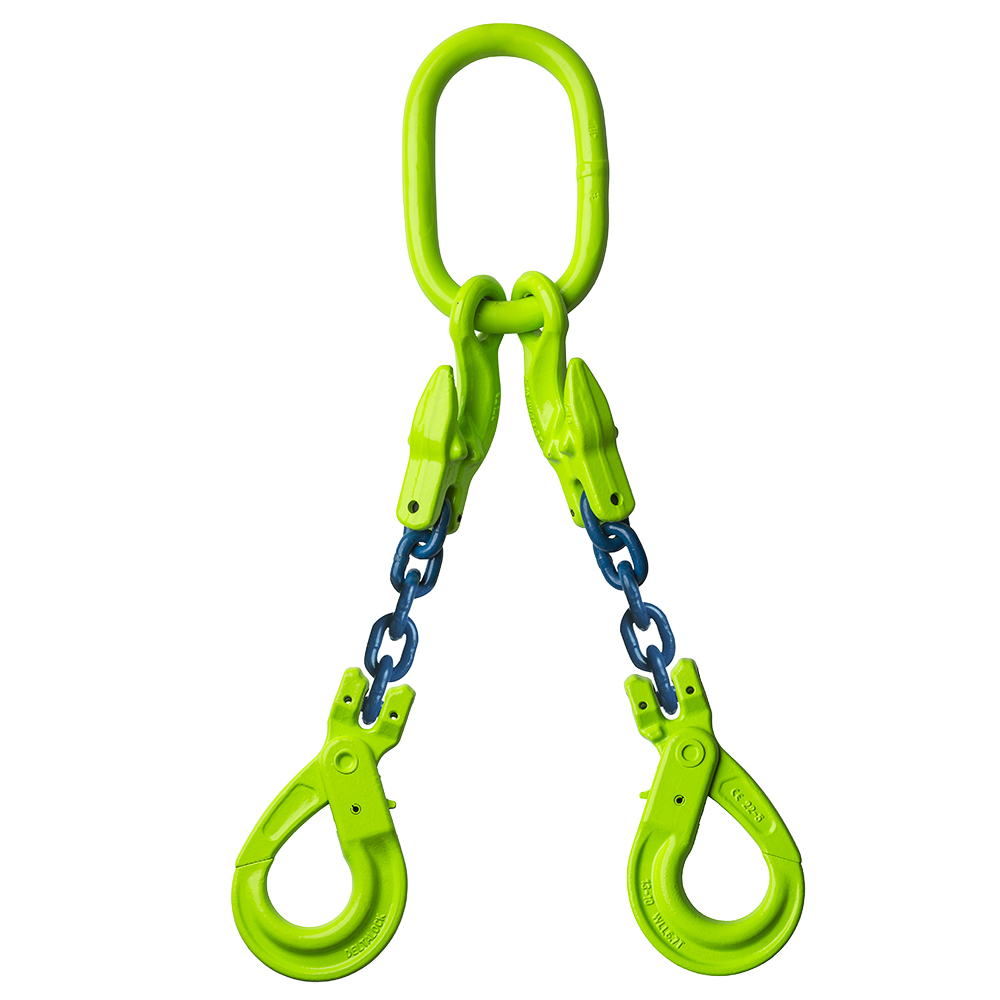 DELTA YE.10.2SVI.13.030 Chain Length 2-Sprong, 3 meters, Safety Hook with Inset Hook, 9.5 tons
