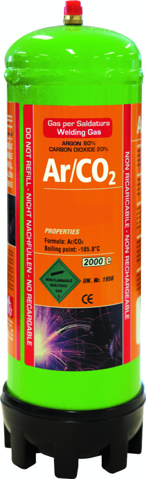 Gys 5193043664 Disposable Gas Bottle Argon/CO2 1.8L