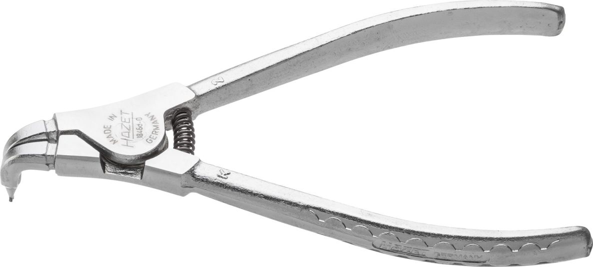 Hazet 1846D-0 Pliers for retaining rings, length 139 mm, for outer retaining rings 3&ndash;10 mm, curved