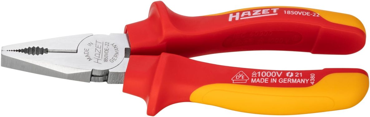 Hazet 1850VDE-22 Insulated combination pliers, 160 mm long