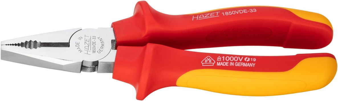 Hazet 1850VDE-33 Insulated combination pliers, 180 mm long