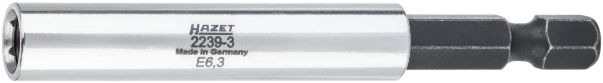 Hazet 2239-3 Adapter: 1/4" solid hex to 1/4" hollow hex, length 75 mm