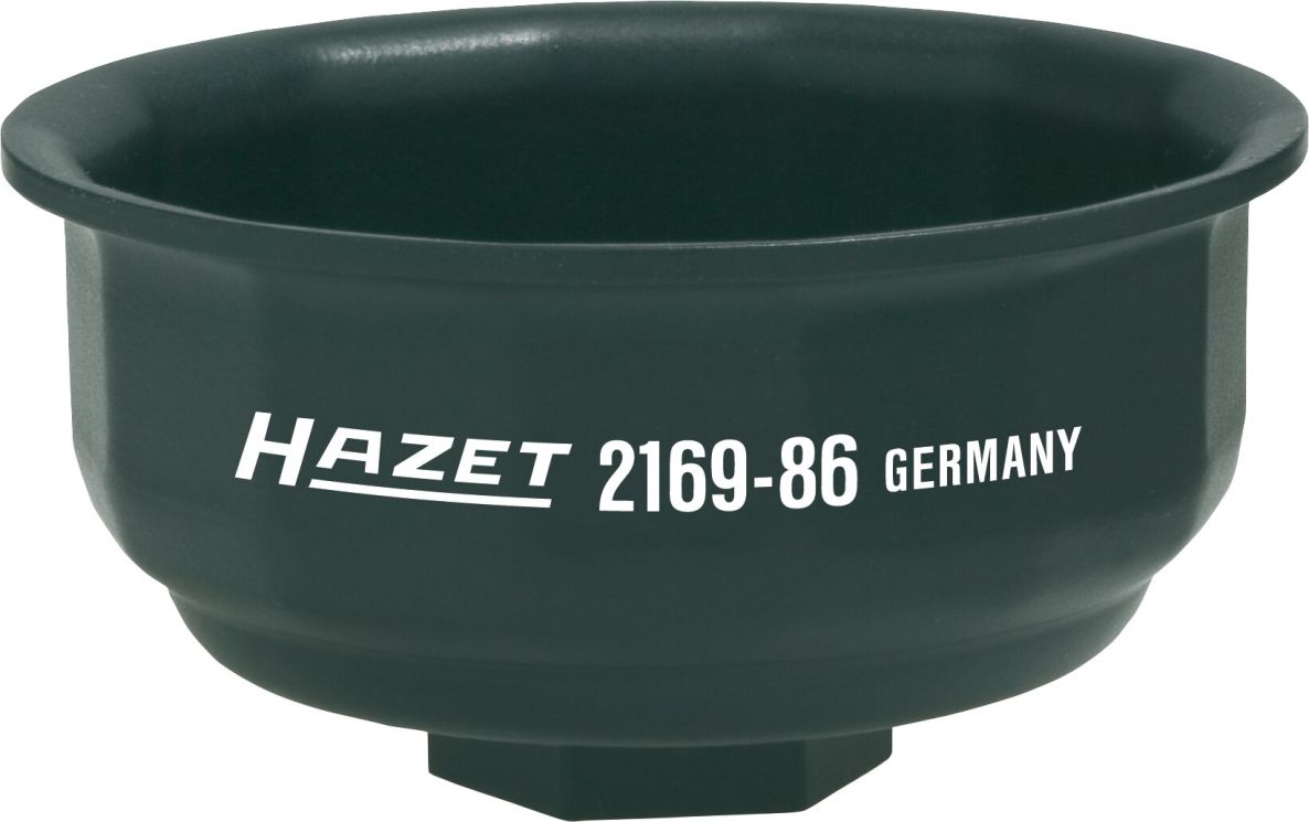 Hazet 2169-86 Oil Filter Wrench, 1/2" Square Socket, Ribbed Profile, SW 86 mm
