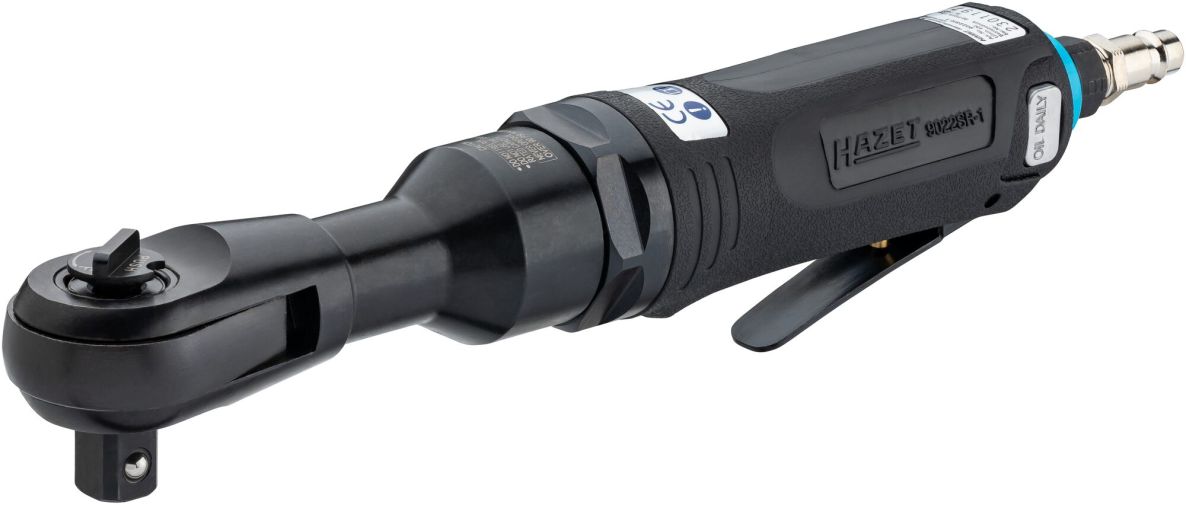 Hazet 9022SR-1 Pneumatic Impact/Ratchet Screwdriver, 1/2" square drive, solid construction, 280 mm long, high-performance impact mechanism
