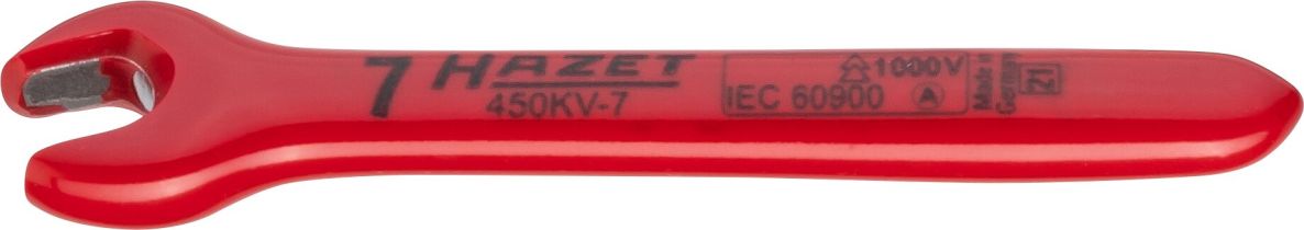 Hazet 450KV-7 Single-end open-end wrench, insulated, external hex SW 7 mm