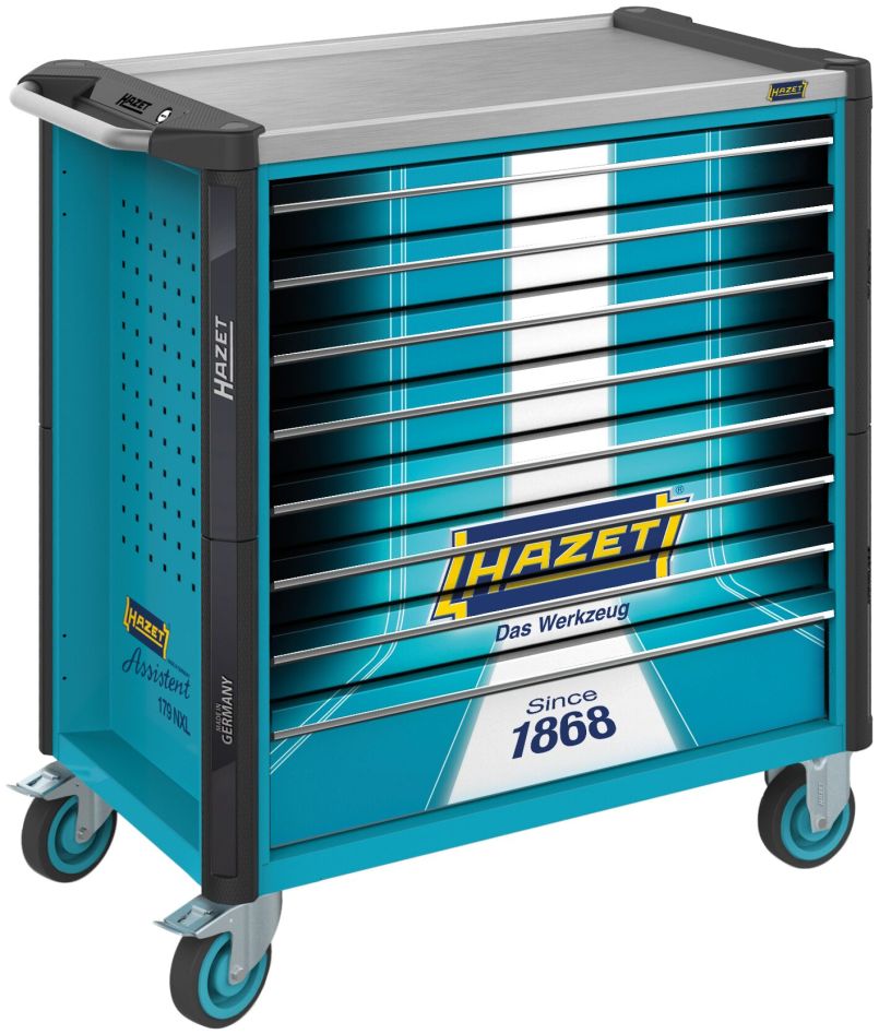 Hazet 179NXL-8S1 Assistant 179NXL Tool Cart, Empty, 8 Drawers (7 shallow, 1 deep)