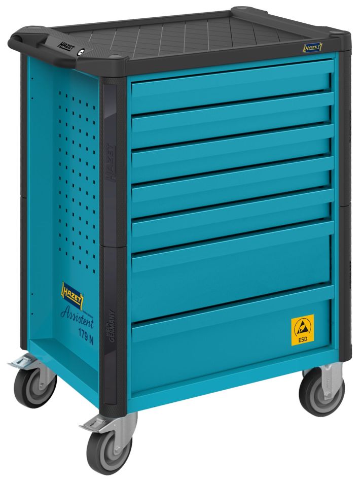 Hazet 179N-7ESD Assistant 179N Empty ESD Tool Cart with 7 Drawers (5 shallow, 2 deep)