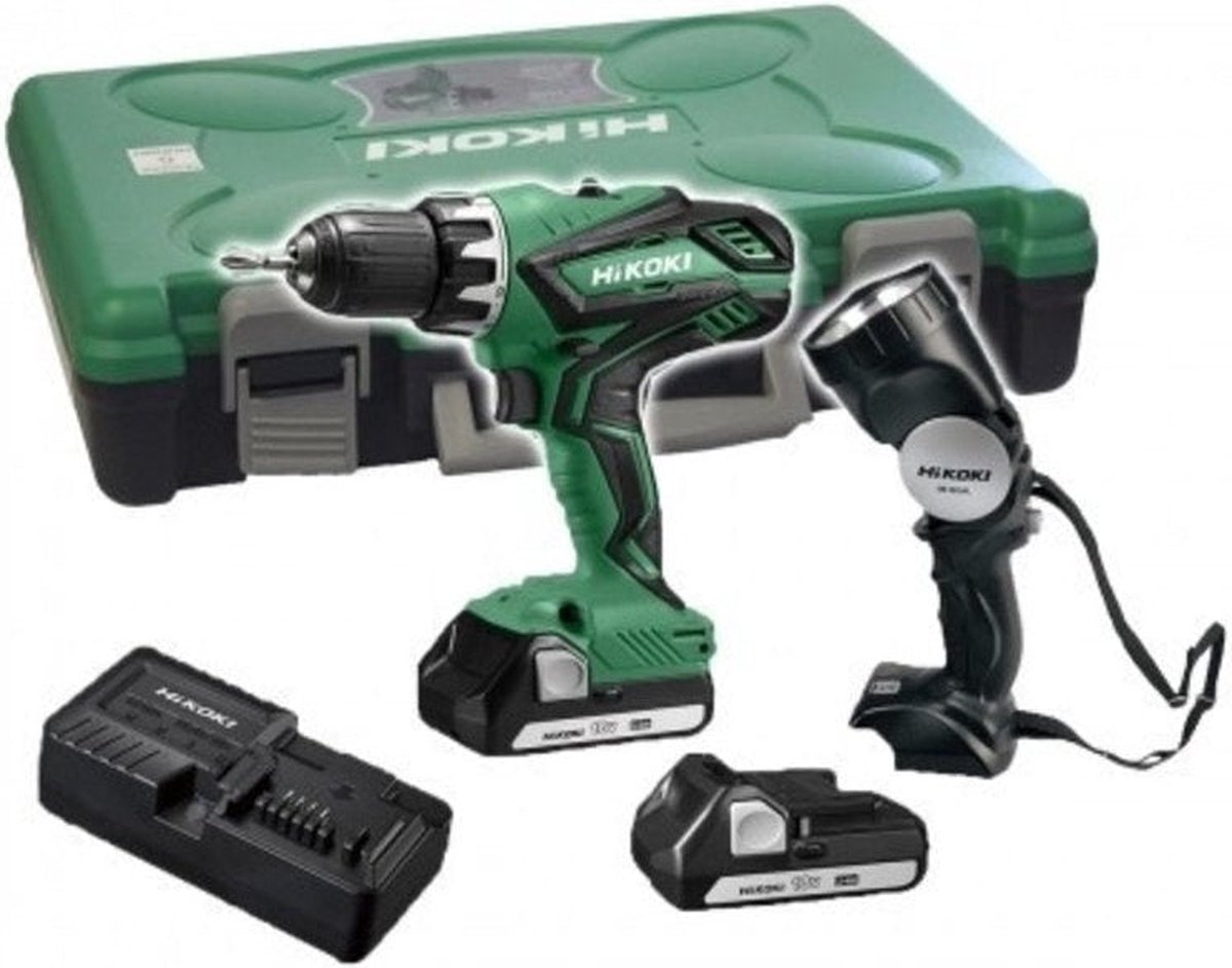 HiKOKI DS18DJLWLZ Cordless Drill 18 Volt 1.5 Ah Li-ion + Lamp