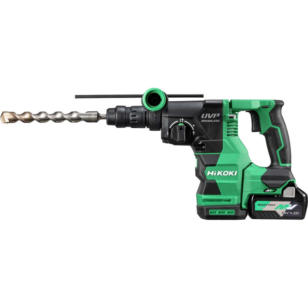 HiKOKI DH3628DCWRZ Cordless drill/hammer SDS-Plus 36V 3.2J incl. interchangeable drill chuck 2x 36V 2.5Ah/18V 5.0Ah batteries and charger in HSC IV case