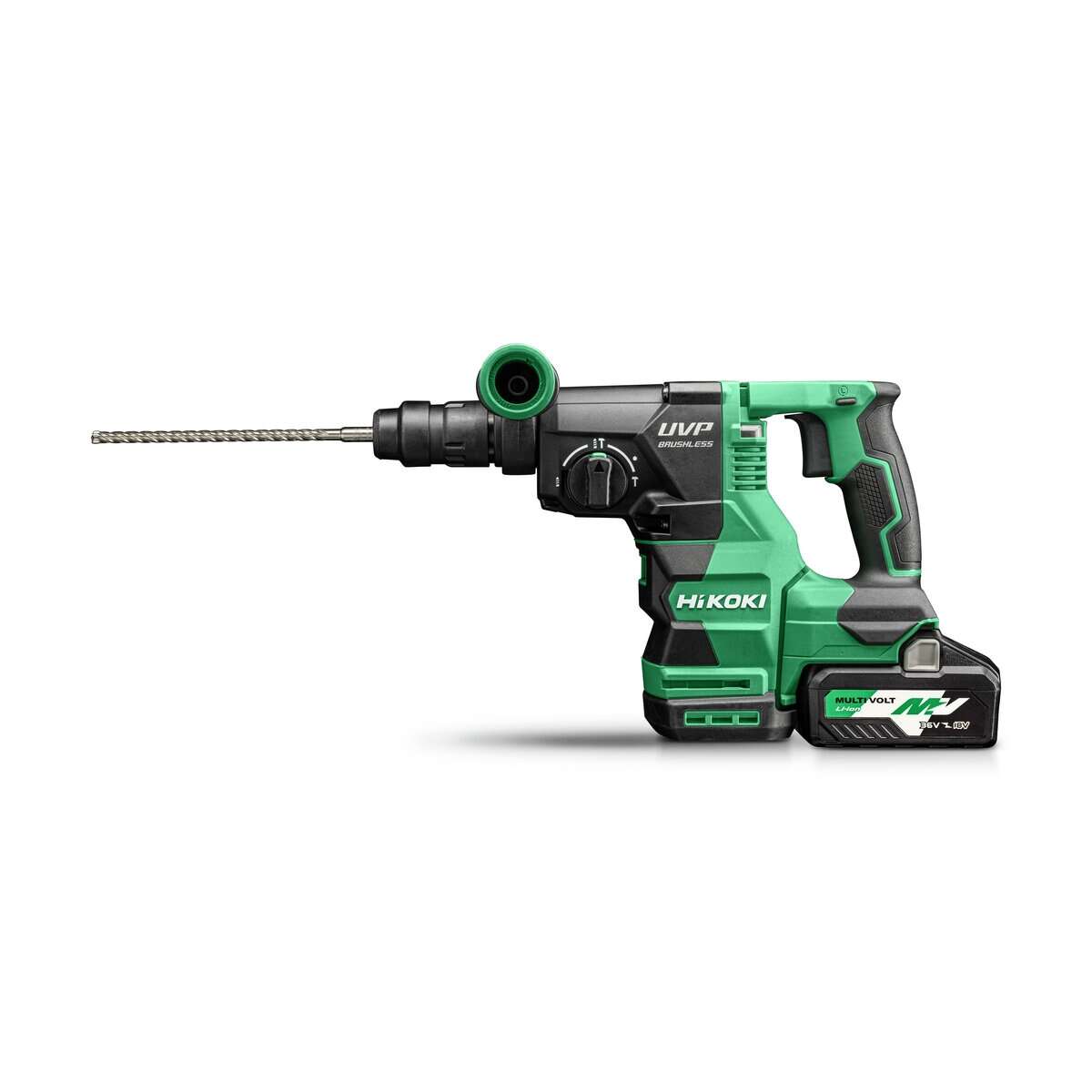 HiKOKI DH3628DCWVZ Cordless drill/hammer SDS-Plus 36V 3.2J incl. interchangeable chuck 2x 36V 4.0Ah/18V 8.0Ah in HSC IV case