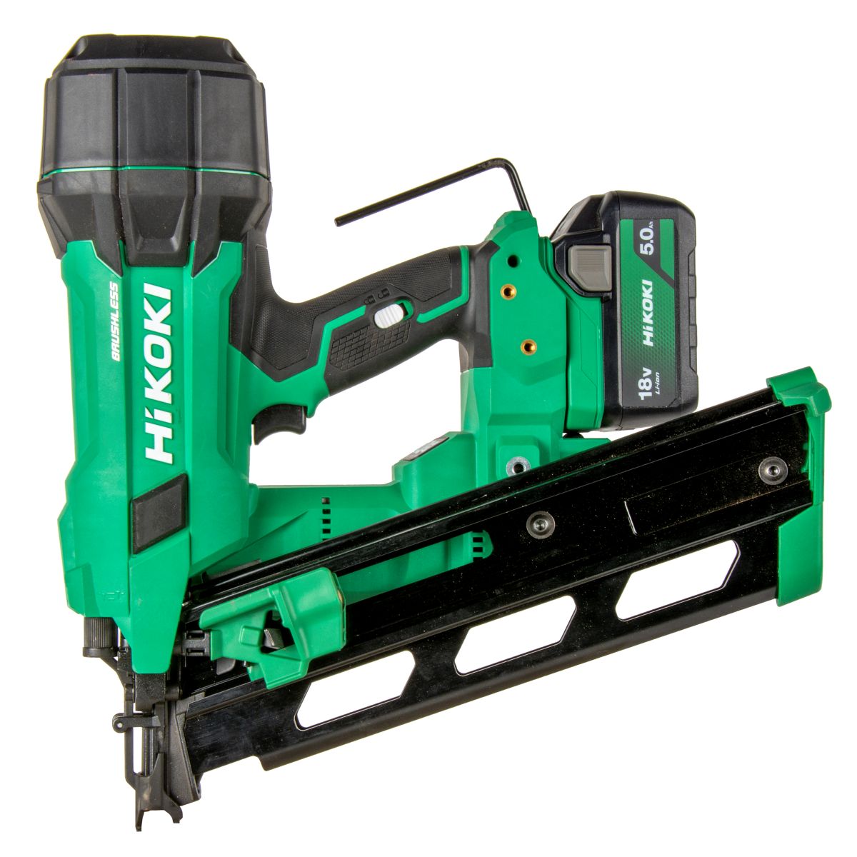 HiKOKI NR1890DRAWQZ Battery nailer 18V, R20-90 nails, 2x 5.0Ah and quick charger in HSC IV case