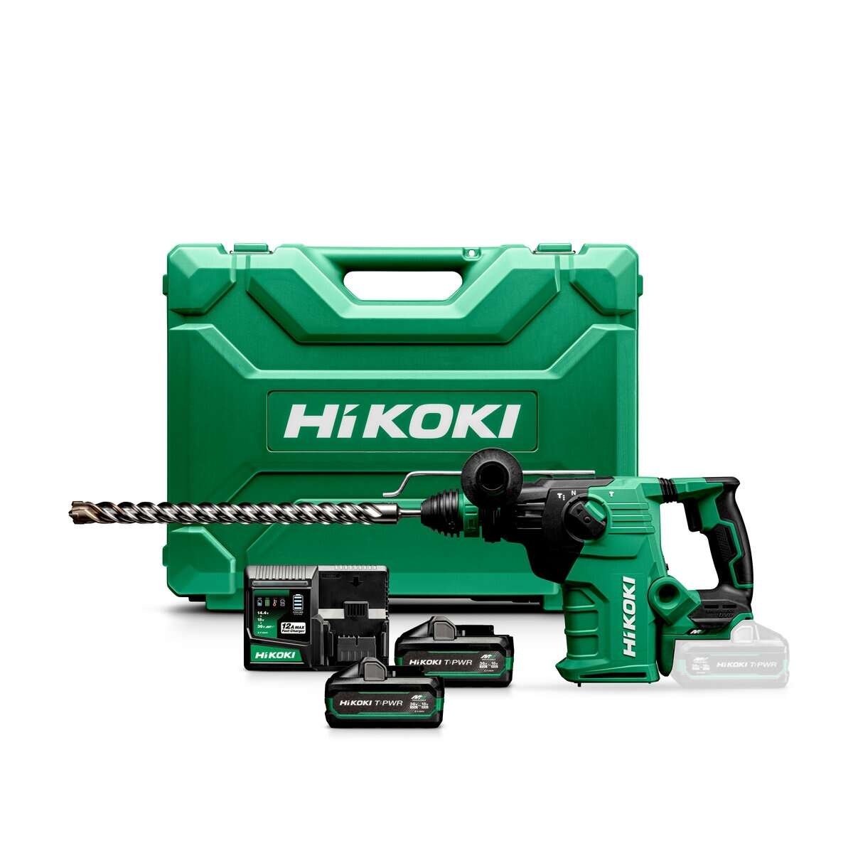 HiKOKI DH3635DCWAZ Cordless Drill/Crushing Hammer SDS-Plus 36V 4.2J 2x 36V 4.0Ah/18V 8.0Ah batteries and charger in case