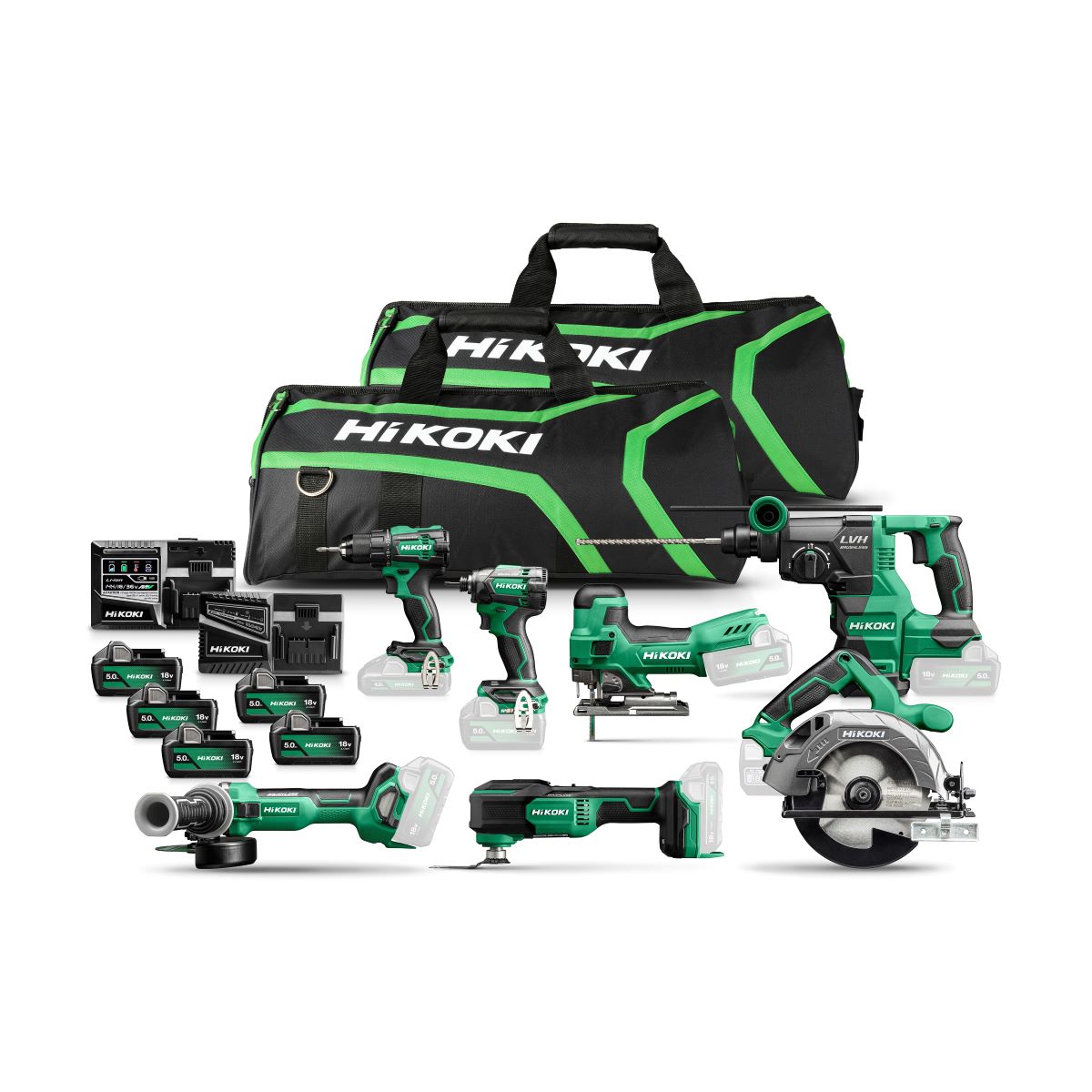 HiKOKI KC18H7A-505 Advantage Pack KC18H7A-505 18V 5 x battery 5.0Ah in bag