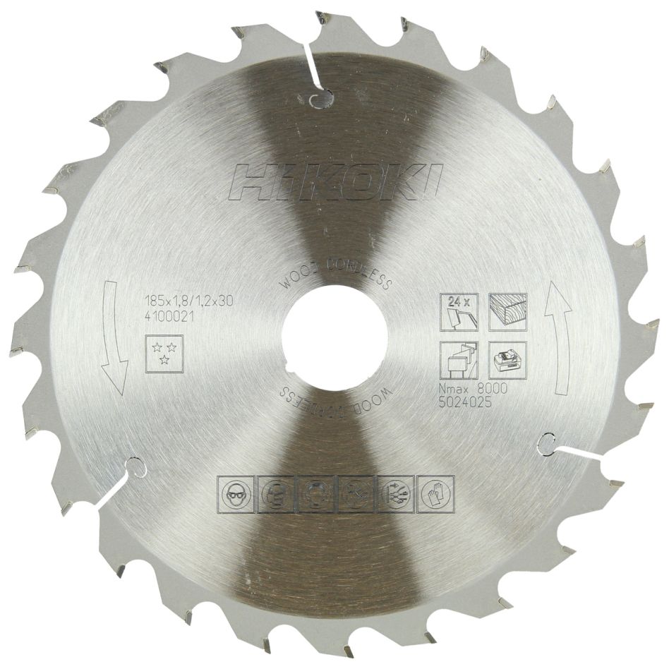 HiKOKI Accessories 4100021 TCT saw blade wood 185x30 T24 alternate/flat tooth