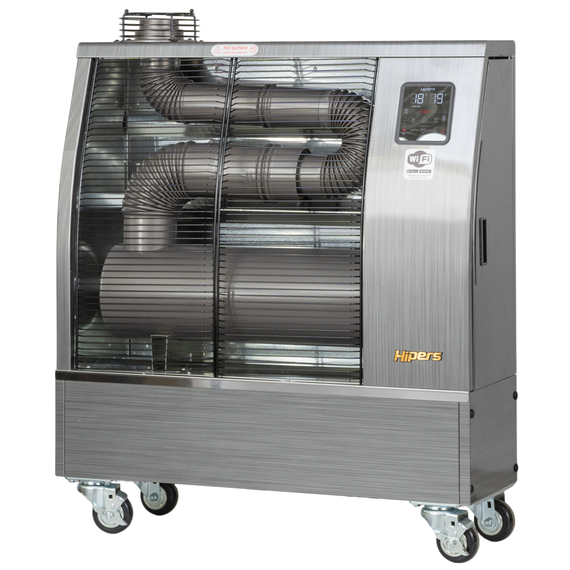 Hipers 722316850 WDP35IS Infrared diesel radiator Pro 10.4 kW stainless steel motif 120-600 m³