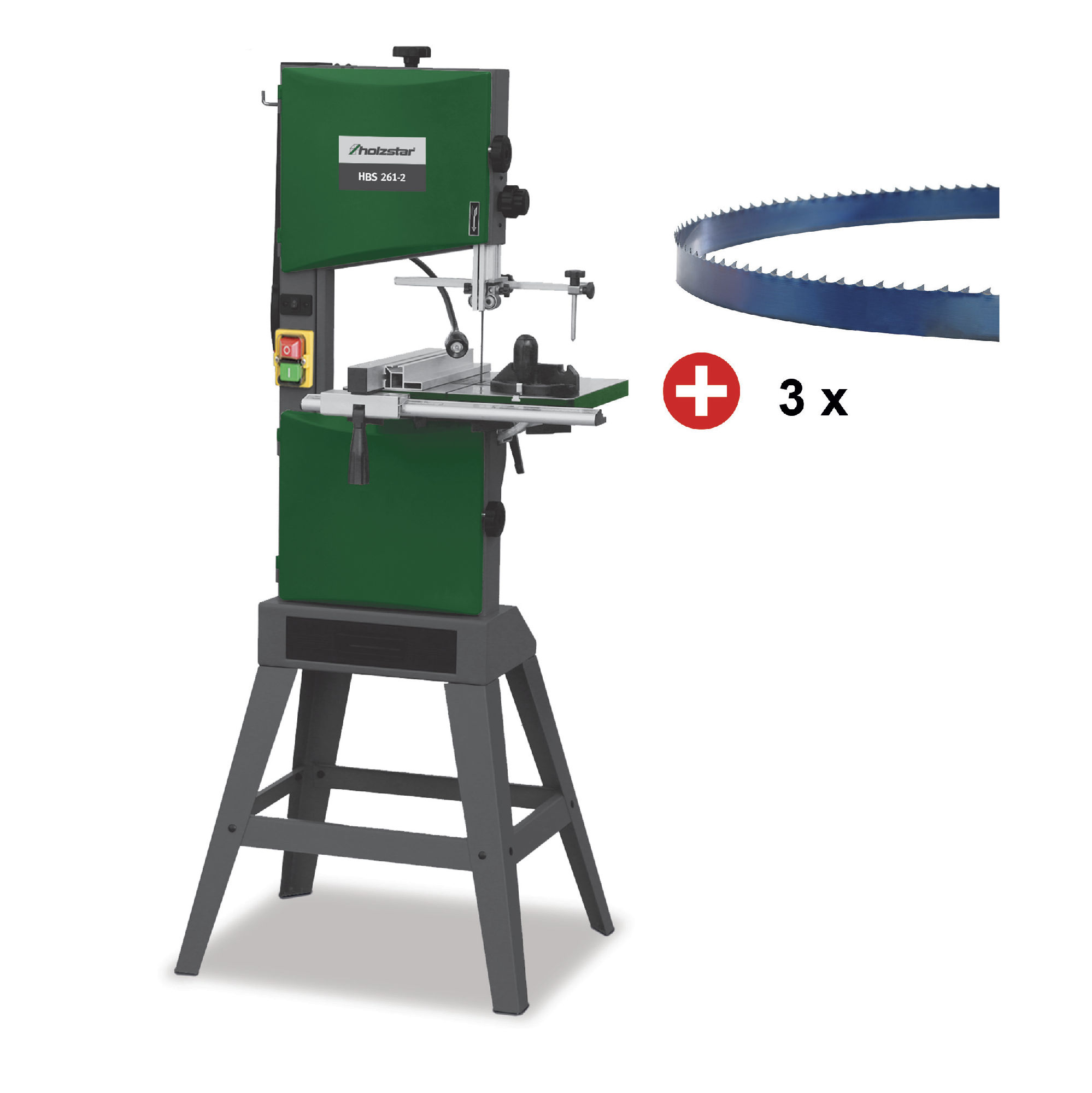Holzstar 7159024261 HBS261-2 PACK Band saw machine 375 watts