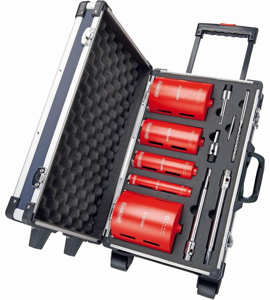 Carat HTESET0000 Diamond dry drilling set for brick and limestone