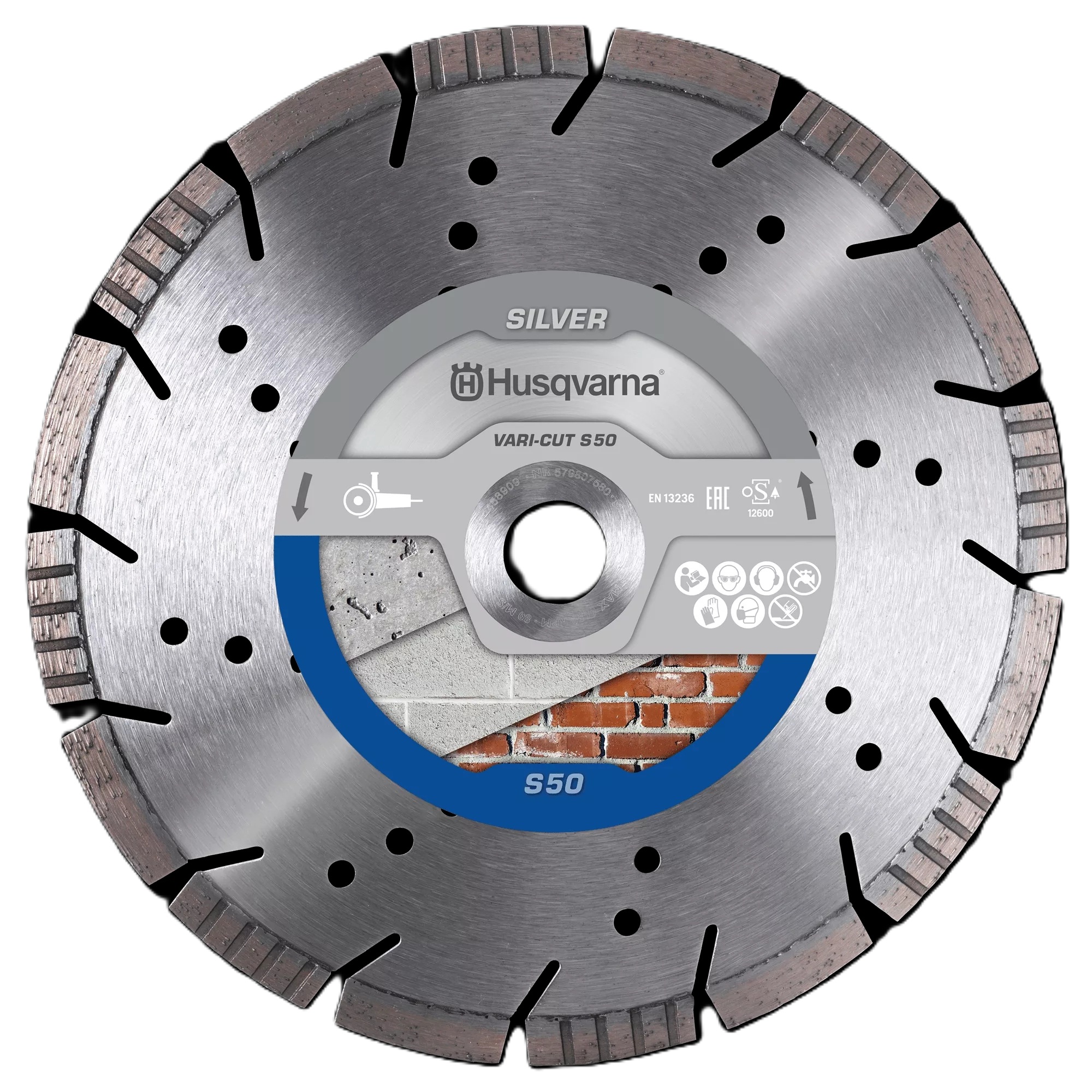 Husqvarna 579807930 Vari-Cut S50 Diamond saw blade dry Brick 115 mm