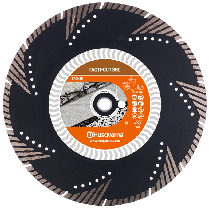 Husqvarna 579816510 Tacti-Cut S65 Abrasive 300 x 25.4 mm Wet and Dry