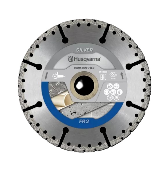 Husqvarna 577103601 Vari-cut FR3 Diamond saw blade wet/dry construction material 115 mm