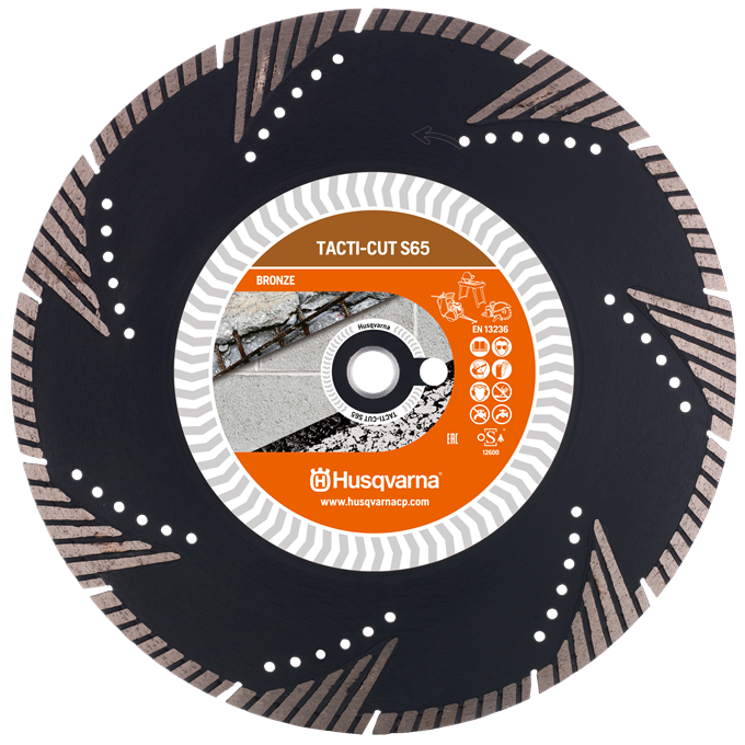 Husqvarna 579816520 Tacti-Cut S65 Abrasive 350 x 25.4 mm Wet and Dry